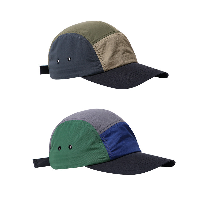 Manufacturer Design Your Own Woven Label Embroidered 5 panel camping cap Multi-color Custom Blank Plain 5 Panel Hats